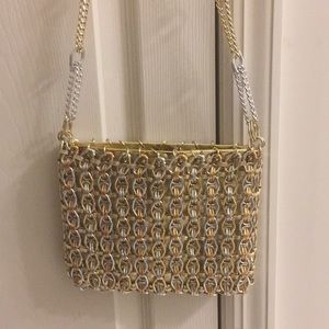 Vintage silver & gold evening bag